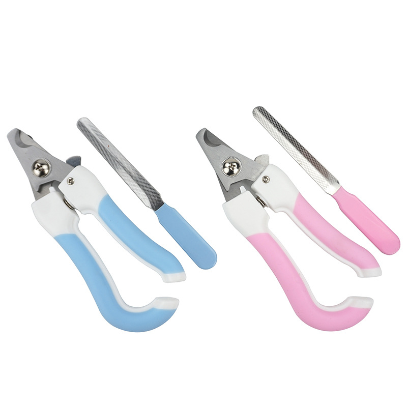 Factory Direct Pet Cleaning Supplies Dog Cat Nail Scissors Trimming and Polishing Nail Clippers with File More Sizes