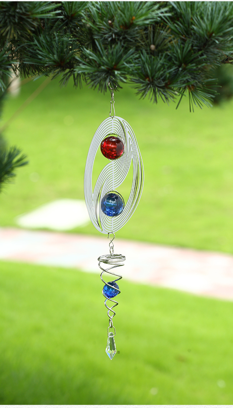 厂家定制金属风铃 家居装饰工艺品礼物礼品 蚀刻创意圆形八卦风铃