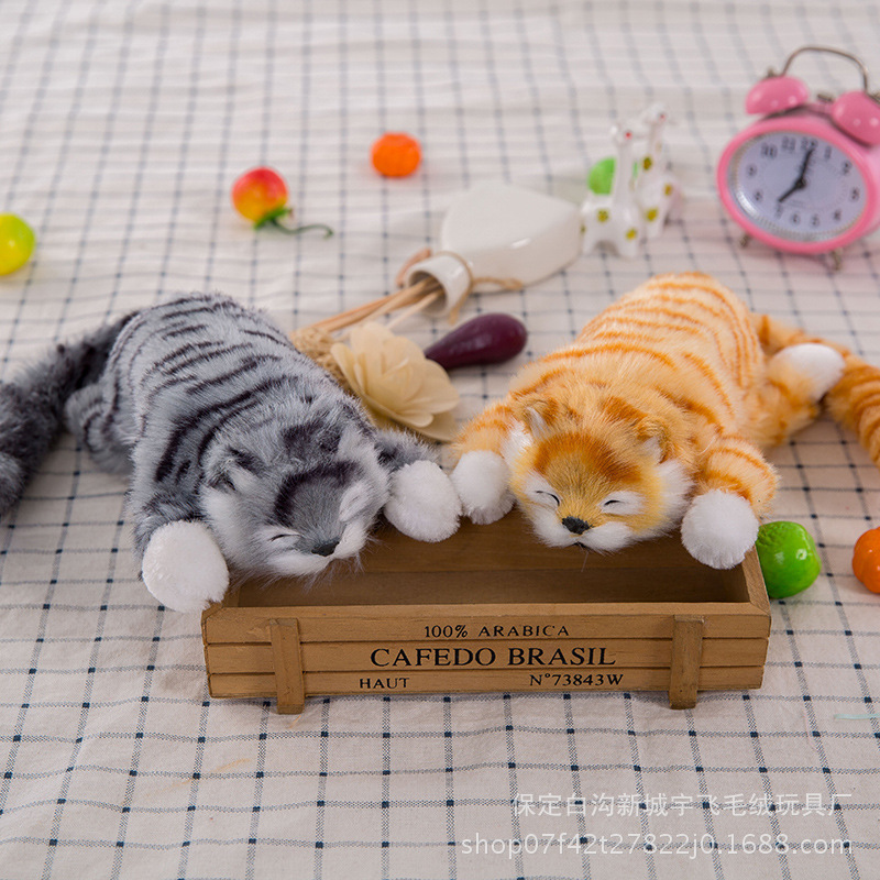 创意仿真猫咪电动毛绒玩具 打滚猫搞笑玩偶儿童生日礼物现货批发