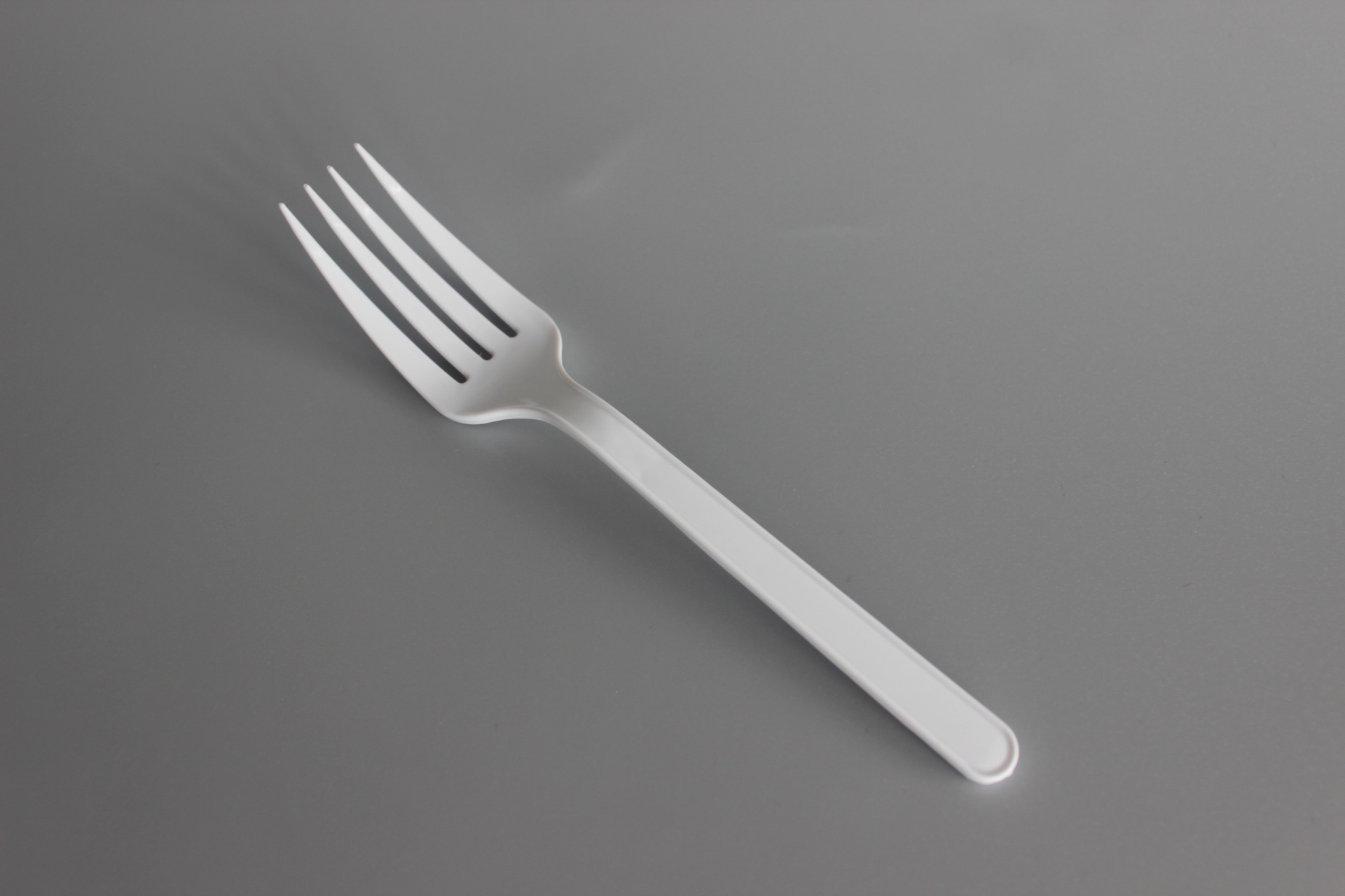 富岭一次性刀叉勺白色ps加厚硬质 kfc用汤勺 汤叉 甜品快餐用餐具