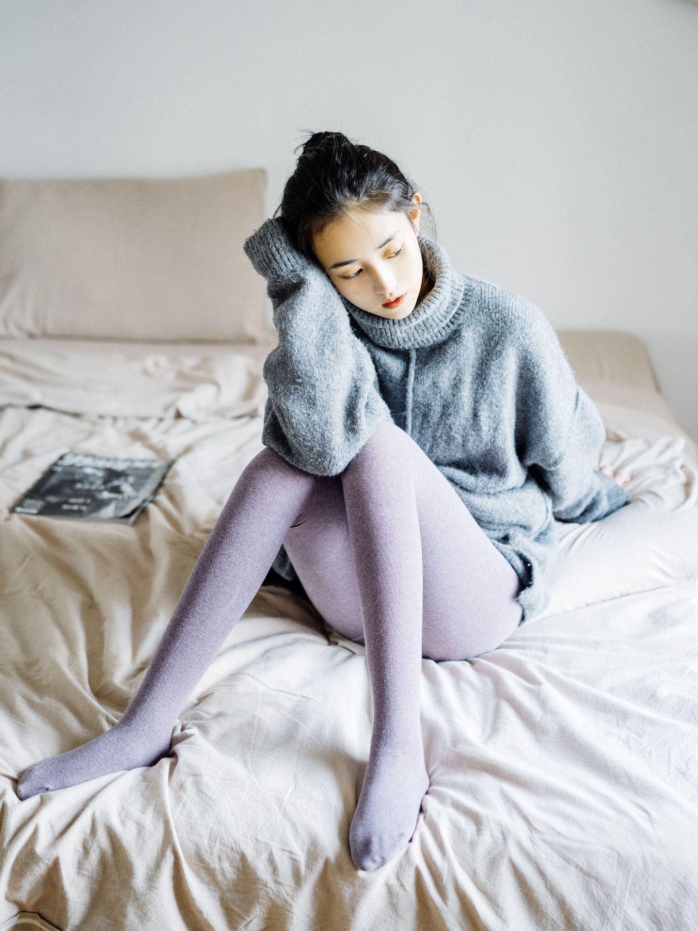 unclewennie驼背熊秋冬新日系水洗棉婴儿绒连裤袜加绒打底裤袜女