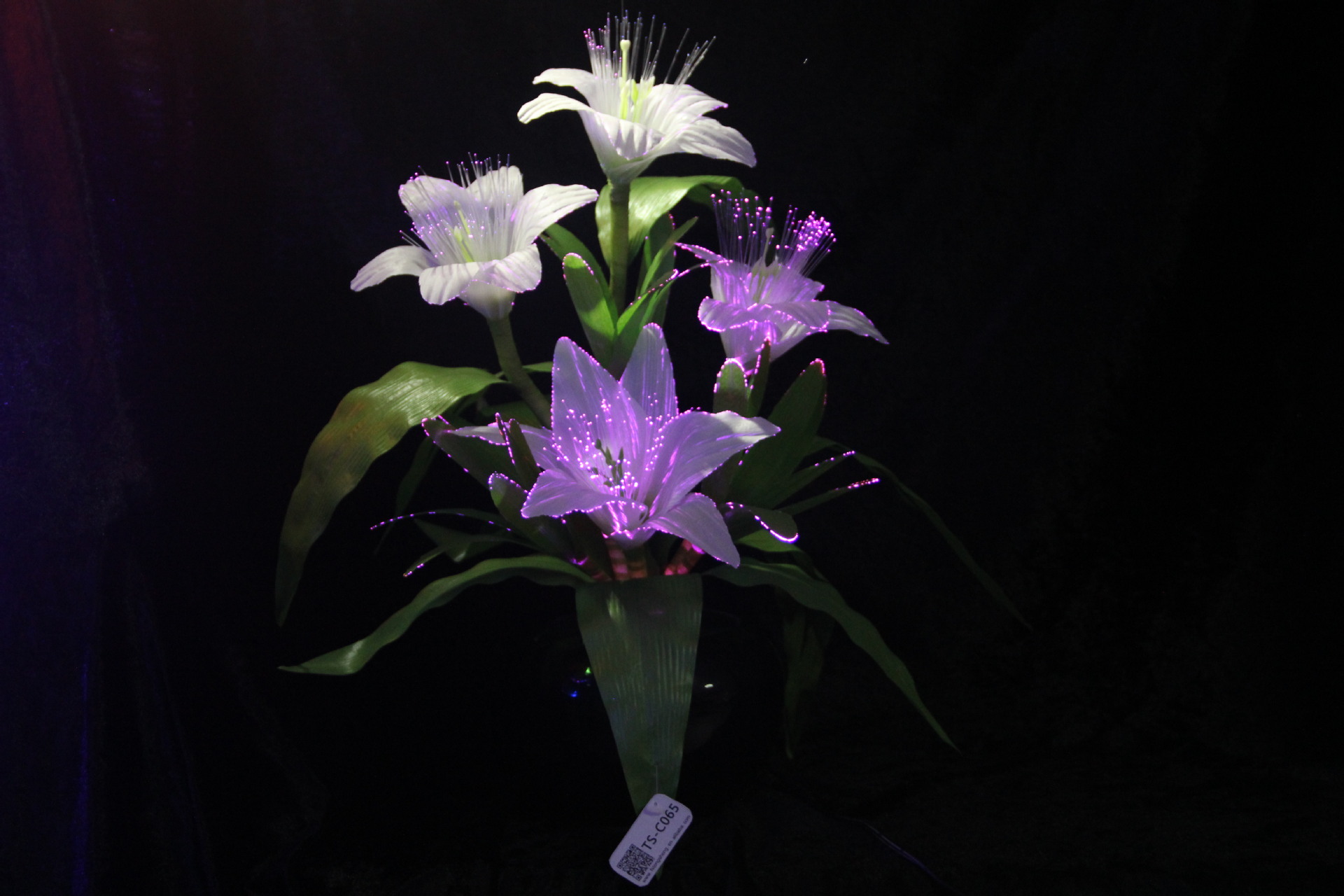 led彩灯 创意礼品光纤灯百合花新年装饰春节七彩花灯礼品灯批发