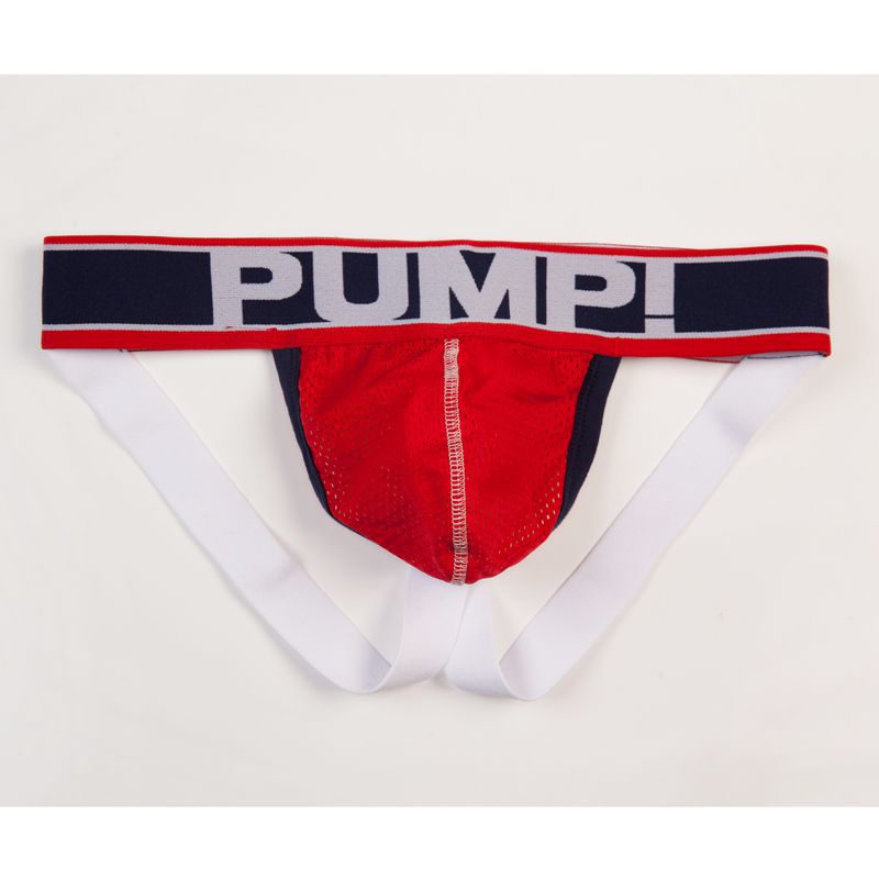 跨境潮牌pump内裤性感情趣双丁裤男 镂空透气网孔内裤u凸露臀代发