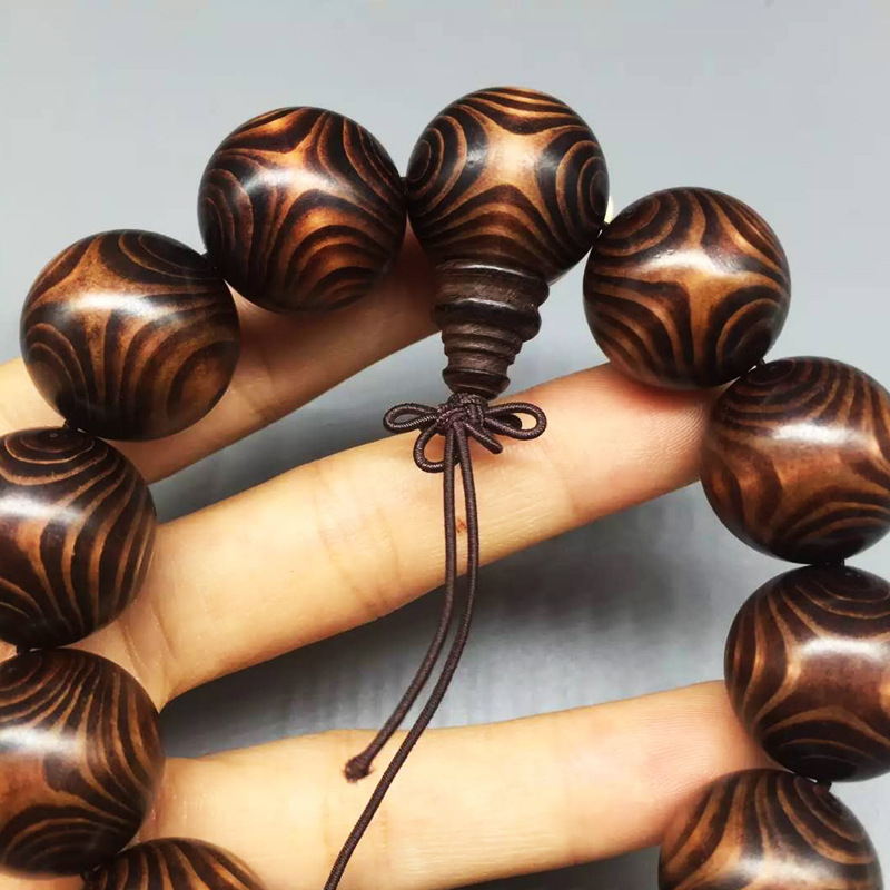 厂家批发 印度紫花梨佛珠手串 全对眼鬼脸x纹满纹浓香 精工打磨