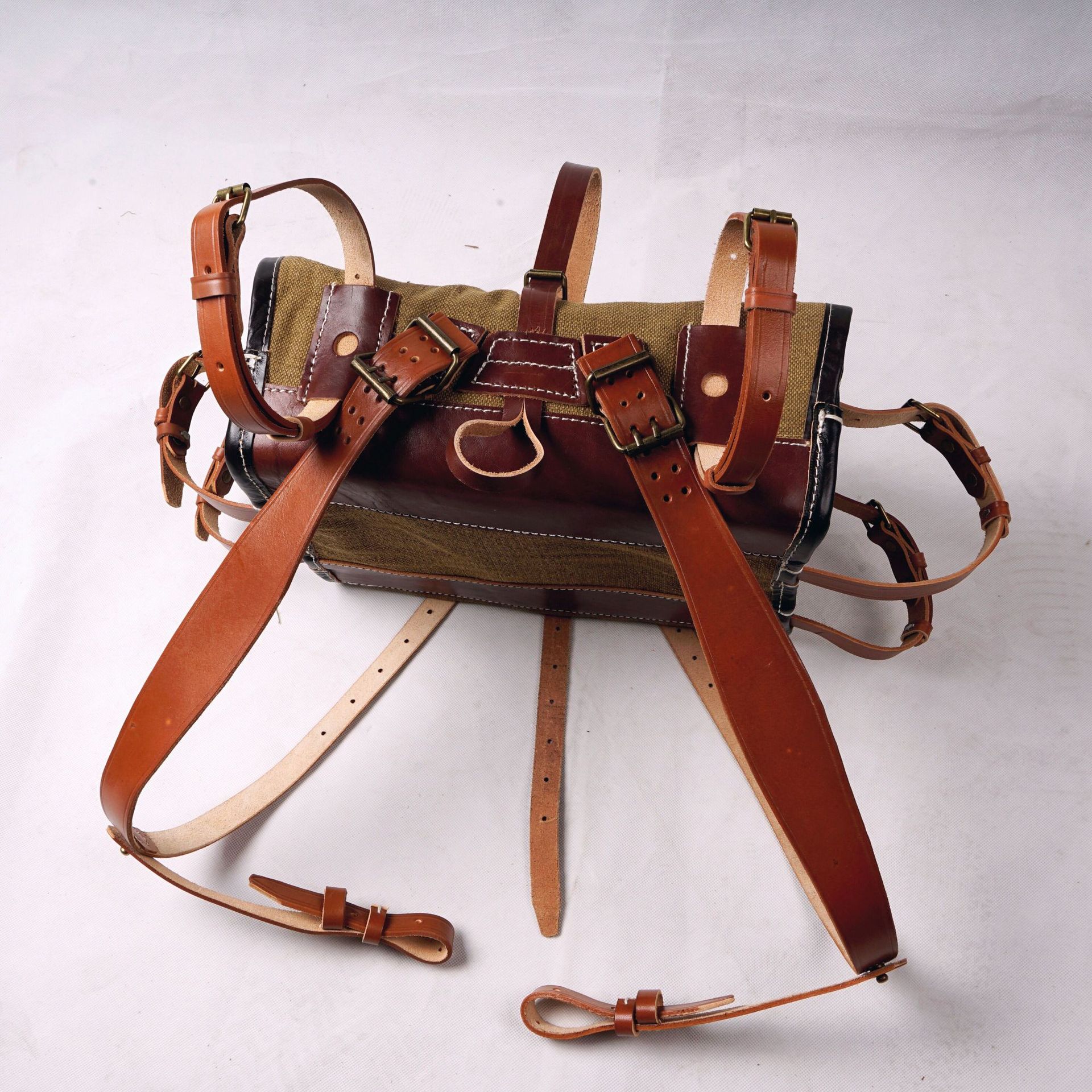 二战时期国军德械师背包亚麻背包单兵野战包