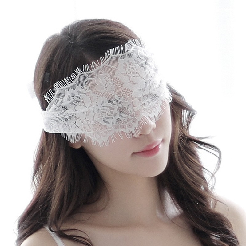 Taobao Hot Sales Sexy Underwear Lace Hollow Eye Mask Lace Black and White Two-Color Sexy Accessories Game Clothes