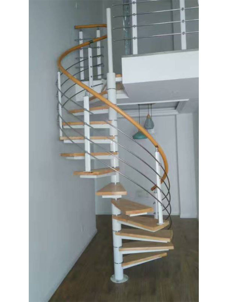 厂家供应钢木整体楼梯新款旋转楼梯家装室内室内阁楼楼梯梯子家用