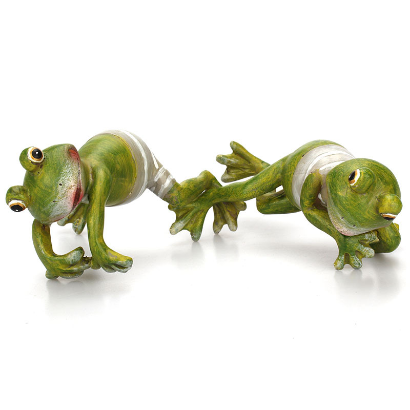 创意攀爬缸青蛙树脂摆饰休闲家居工艺品送女友4只青蛙园艺用品