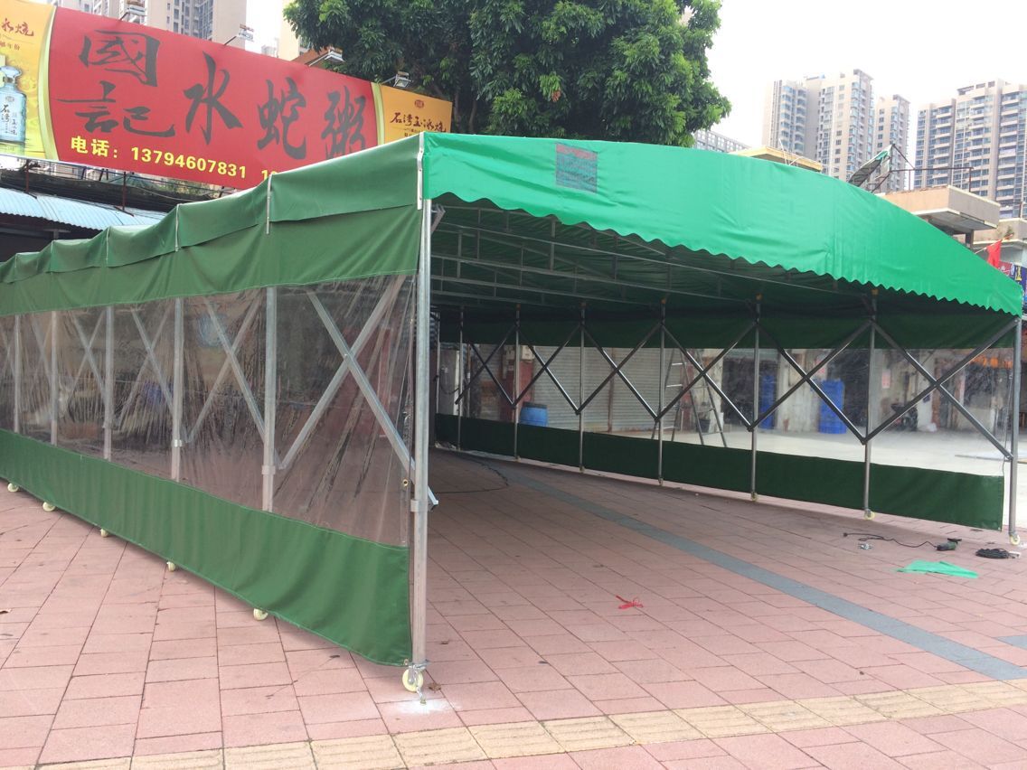 厂家定制推拉篷移动式推拉篷 大排档推拉篷活动雨棚推拉雨棚活动