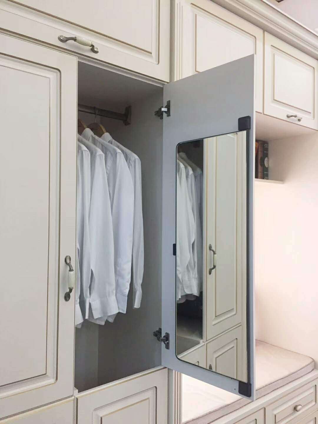 工厂直销平开门对开门衣柜旋转镜穿衣镜全身衣柜镜旋转镜