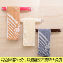 日本进口挂毛巾架免打孔吸盘式毛巾杆单杆浴室卫生间壁挂杆