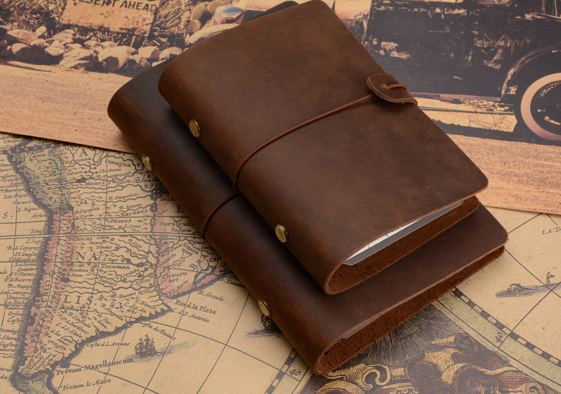 真皮复古活页笔记本日记本办公商务手工记事本牛皮本a5a6a7可定制