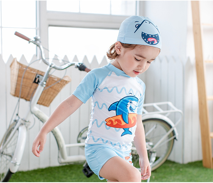 外贸泳衣男宝比基尼速干衣男童中小童分体泳衣宝宝泳衣套装