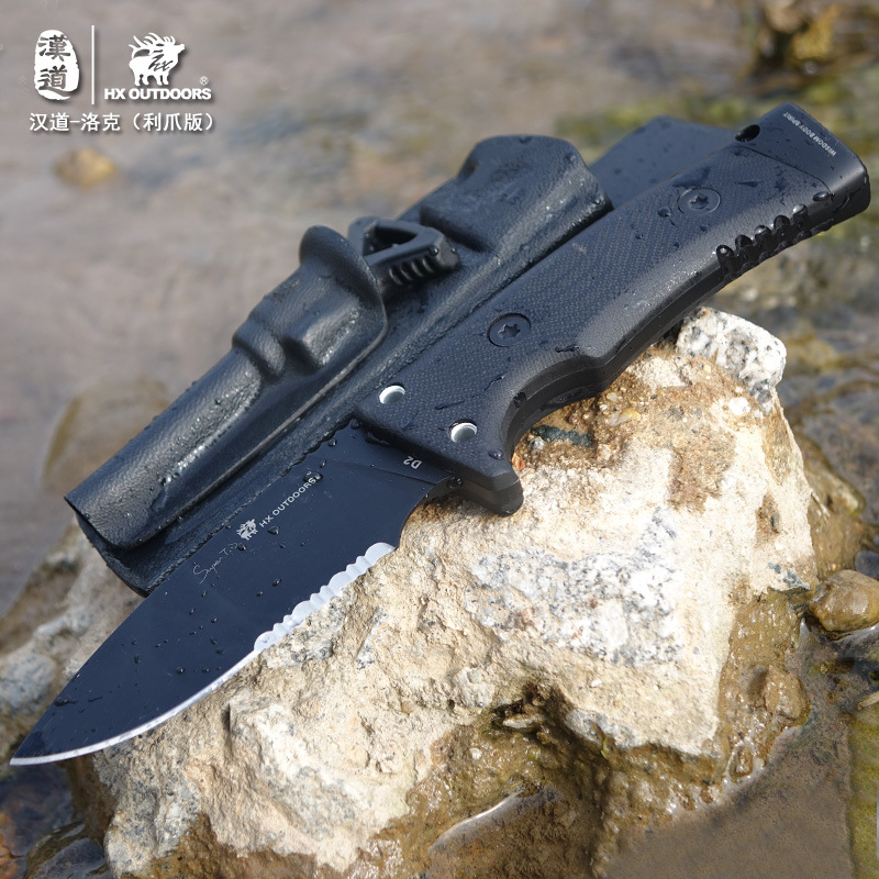 汉道洛克利爪高硬度直刀野外绝境求生军刀防身刀具户外小刀收藏刀