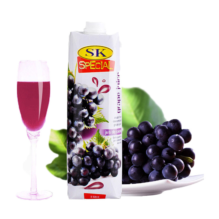塞浦路斯原装进口 sk天然葡萄汁饮料1l*12盒