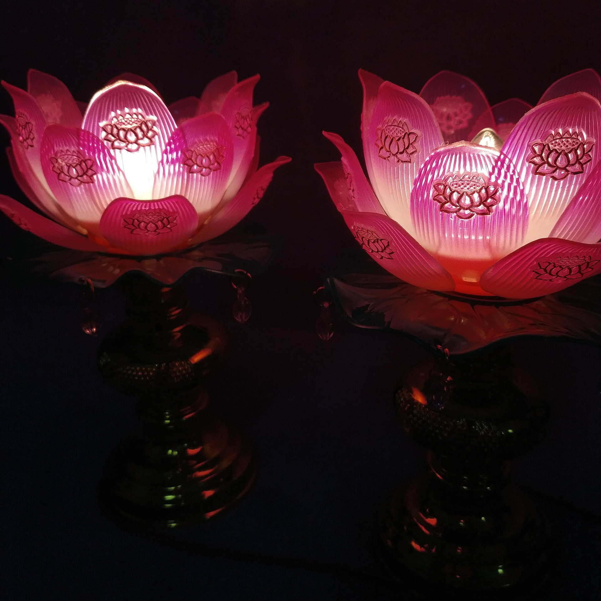 活页莲花灯供灯佛灯荷花灯佛教莲花灯电香炉电蜡烛佛教宗教用品