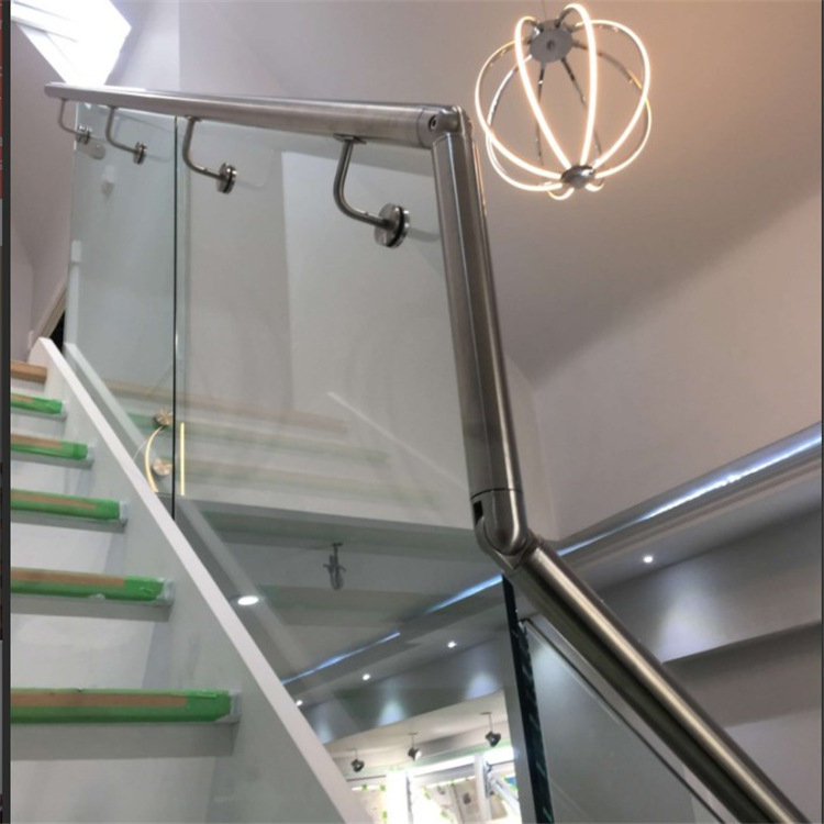 无框玻璃家用护栏 广告钉固定加厚无框玻璃护 栏免费设计