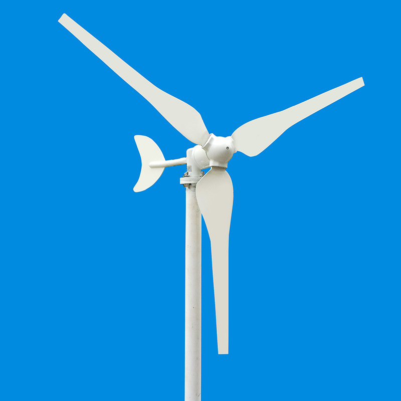 厂家销售家用风力发电机300w六叶片微小型风力发电12v24v风能发电
