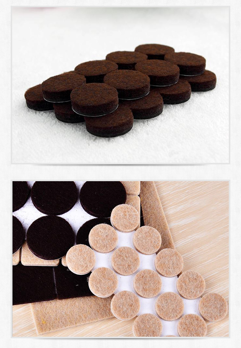 加厚桌椅地板毛毡家具保护脚垫 耐磨防滑背胶毛毡家具保护垫定制