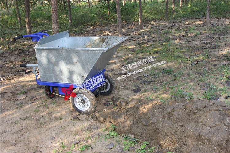 笼养肉鸡饲粪盘刮粪机 大棚电动平板手推车 养殖收粪机手推式