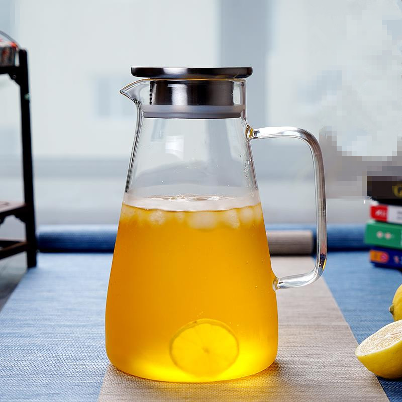 高硼硅耐热玻璃冷水壶加厚防爆大容量泡茶凉水壶果汁扎壶套装水杯