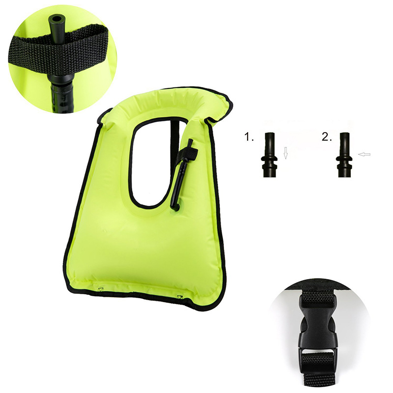 儿童游泳充气服充气背心浮潜浮力背心充气浮力浮潜呼吸背心