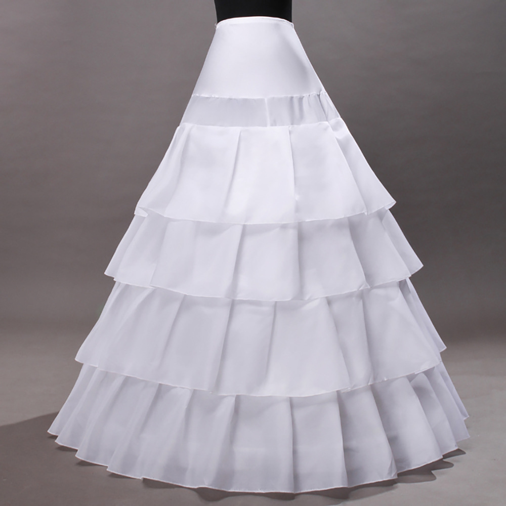 亚马逊新娘婚纱裙撑欧美裙撑三钢四荷叶晚礼服裙撑一件代发速卖通