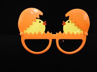 小鸡眼镜破壳而出 鸡年纪念周年 可爱派对搞怪眼镜