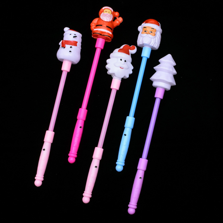 Christmas Glowing Light Stick Santa Claus Glow Stick Christmas Cartoon Magic Wand Creative Glow Toy Batch