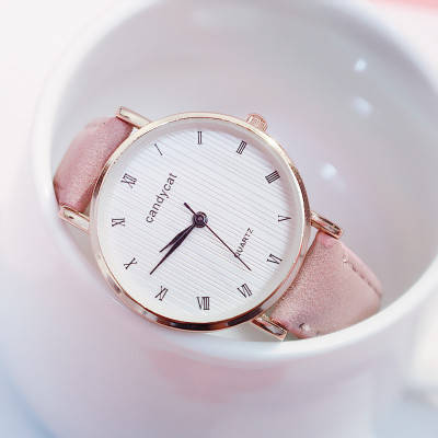 森女系手表女学生韩版简约潮流candycat可爱初中女生高考考试专用