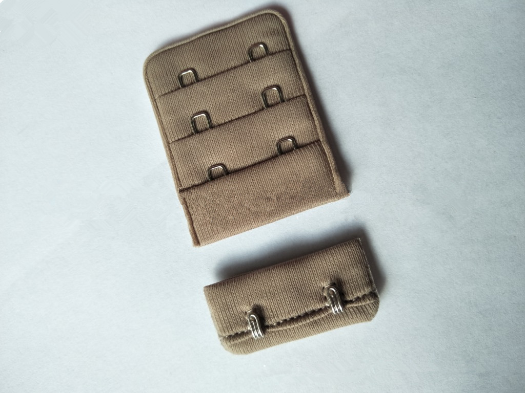 工厂直销内衣配件超细纤维反包边背钩 文胸背扣 三排三扣