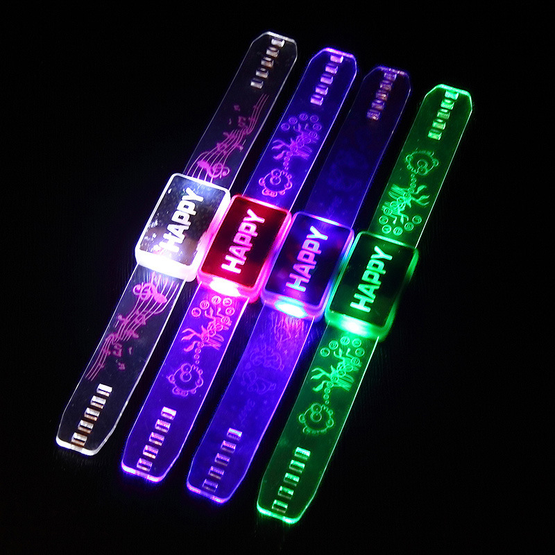 厂家定制led发光手表发光手环手镯 夜跑灯 演喝会助威道具