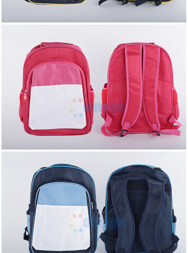 热转印书包大号热升华空白书包小学书包烫画机印书包印刷logo照片