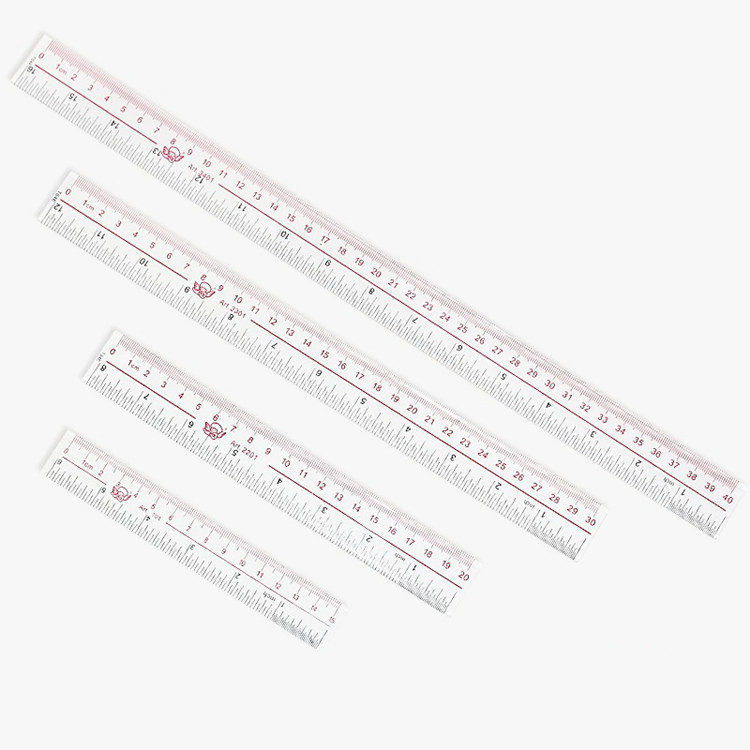 一边英寸 材  料: 有机玻璃 包  装: 1把袋装,36把/盒 规  格: 尺宽约