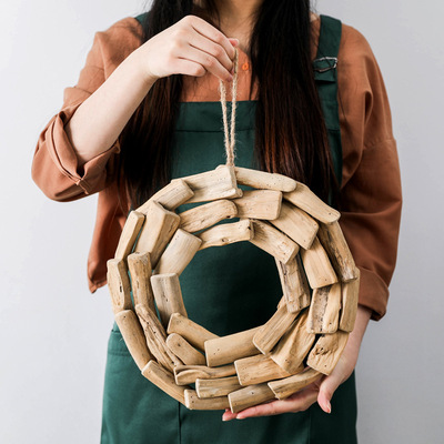 漂流木 圣诞挂件木质一件代发手工艺品圆木片diy手工