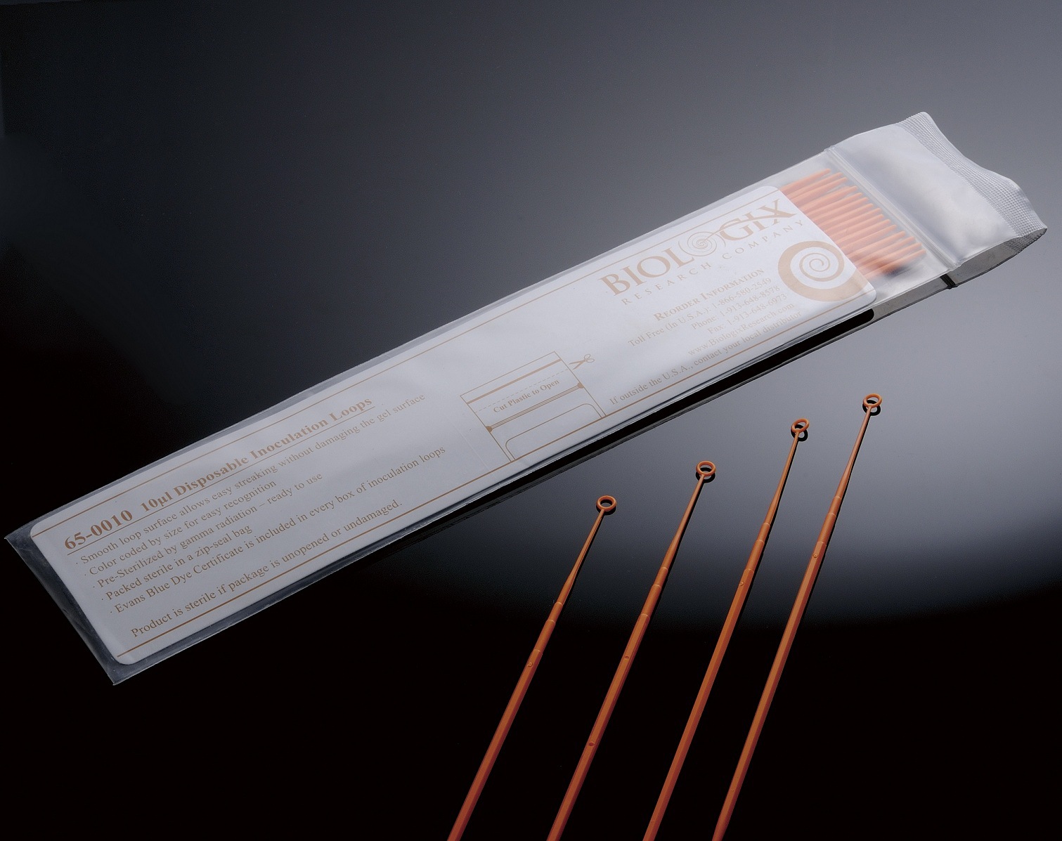 10ul细胞接种环 25/袋 一次性塑料接种环 灭菌 美国巴罗克