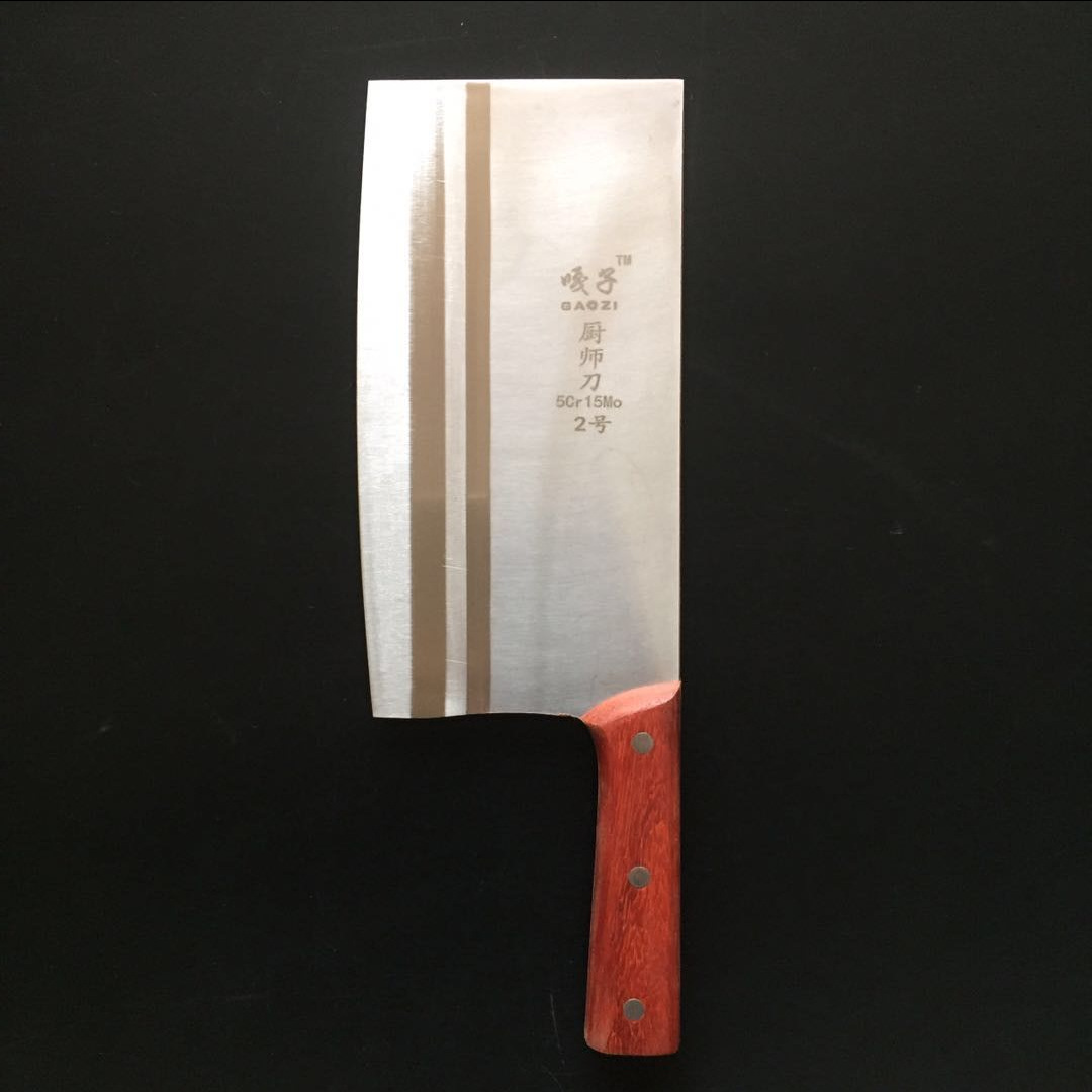 【厂家直供】阳江木柄菜刀 家用方刀 2号桑刀 免磨特快 持久耐用