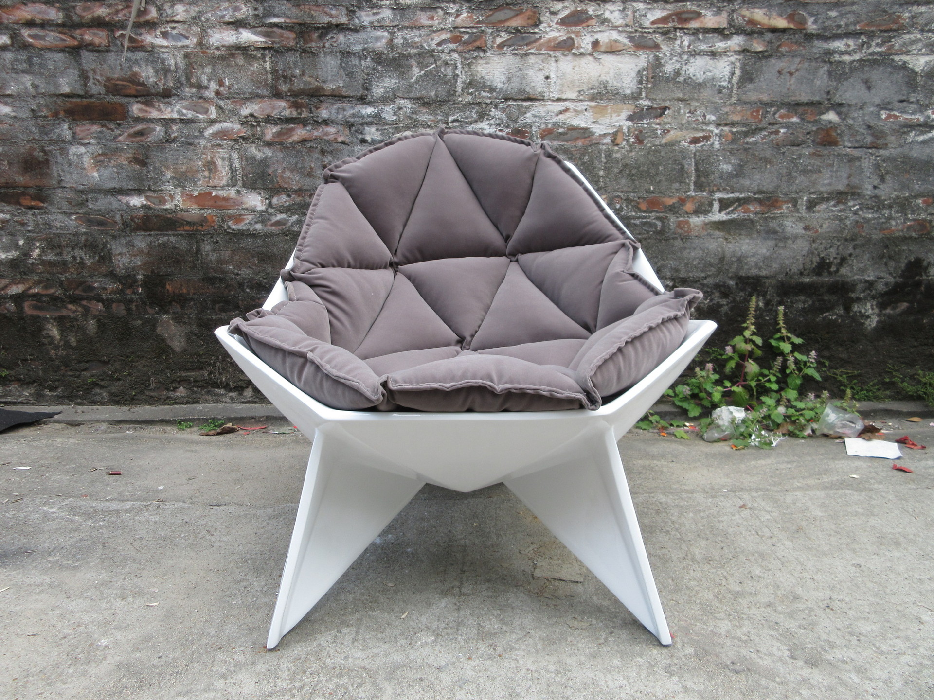 设计师玻璃钢钻石沙发椅子艺术创意个性不规则菱形椅4s店洽谈休闲