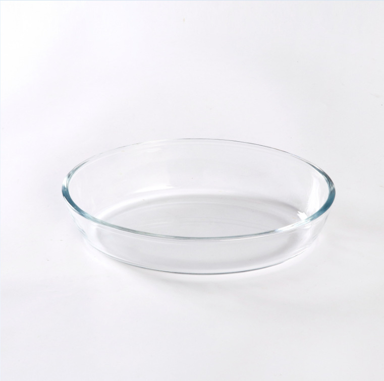 High Boron Heat-Resistant Glass Bakeware Oval Oven Baking Tray Barbecue Plate Microwave Oven Plate