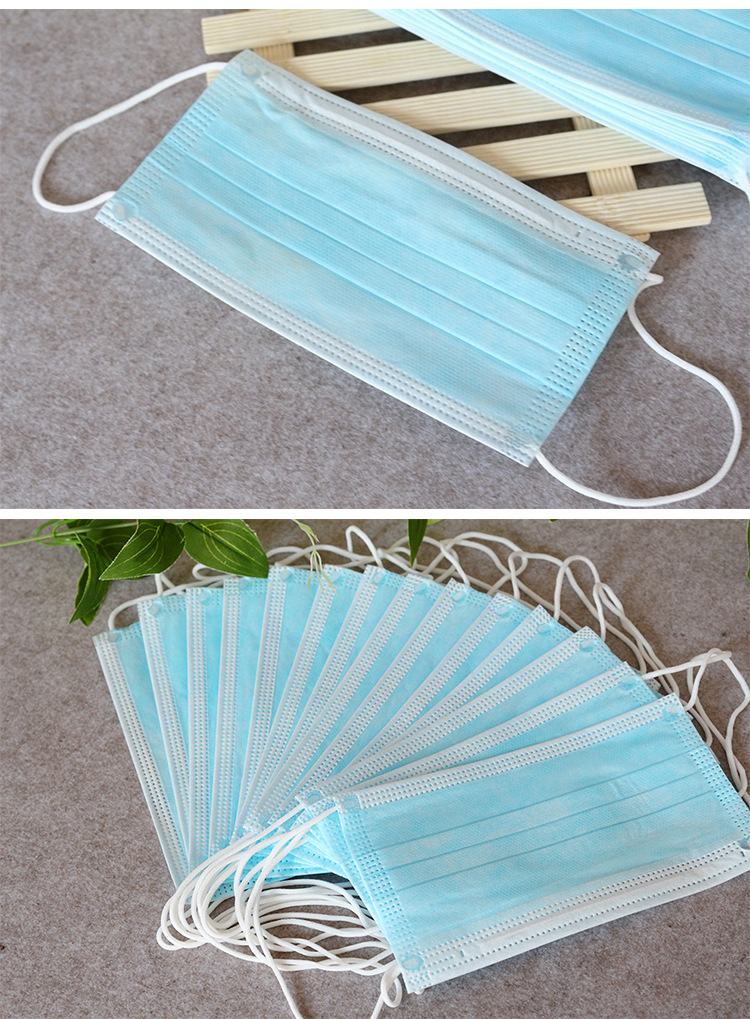 一次性无纺布口罩防尘成人三层含熔喷布民用防护口罩厂家批发