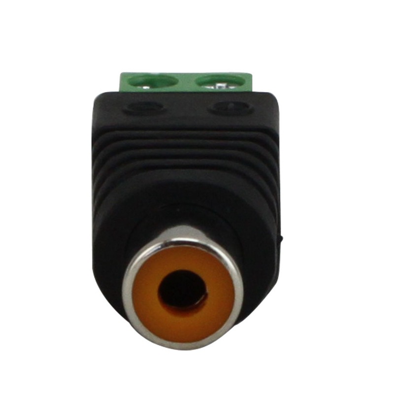 av转接头免焊rca莲花母连接头端子正负极监控摄像音视频接线端子