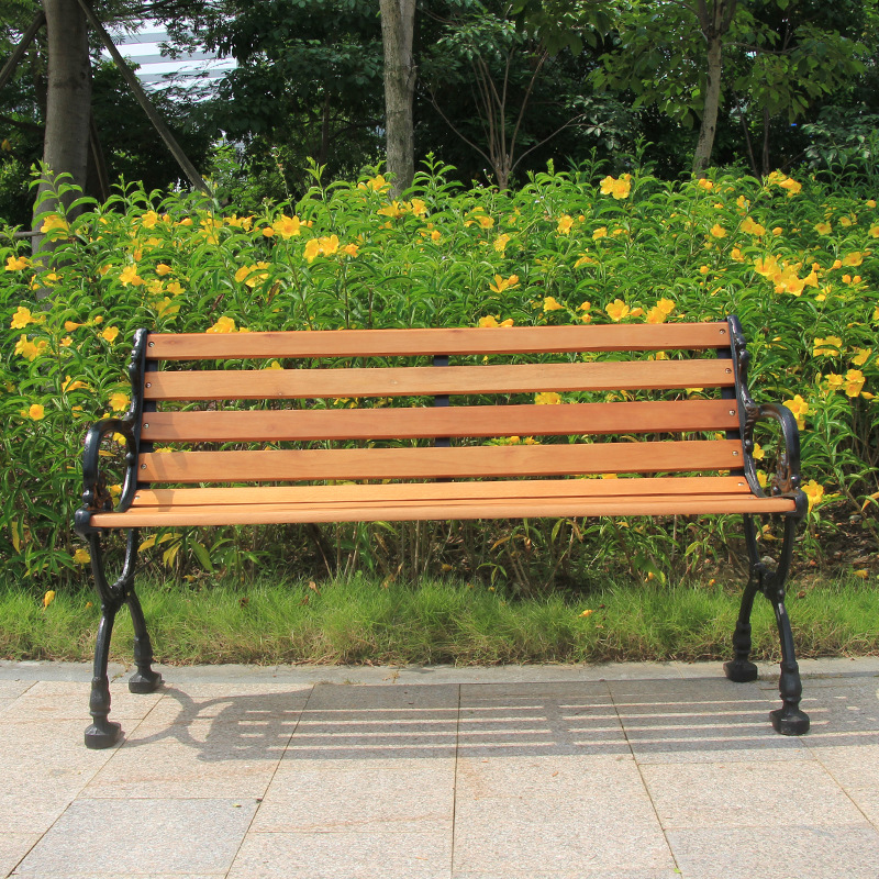 厂家直销现代简约实木公园椅 户外庭院长条等候椅 医院实木长椅