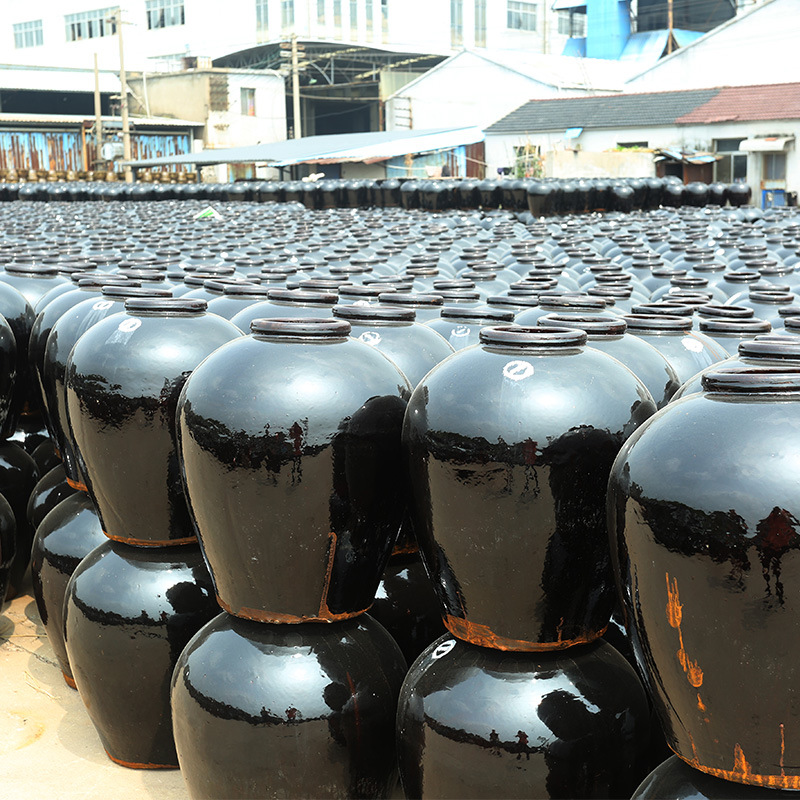批发黑釉陶瓷大酒缸空老酒坛300斤400斤500斤土缸大酒坛子储酒缸