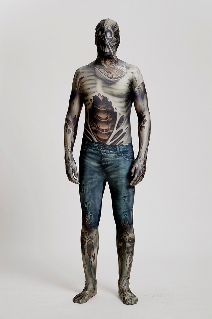 骷髅僵尸牛仔僵尸生化危机僵尸丧尸恐怖角色万圣节演出服装