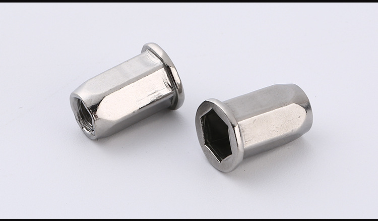 定做多功能拉铆螺母/碳钢全六角拉铆螺平头全六角铆螺母六角拉帽