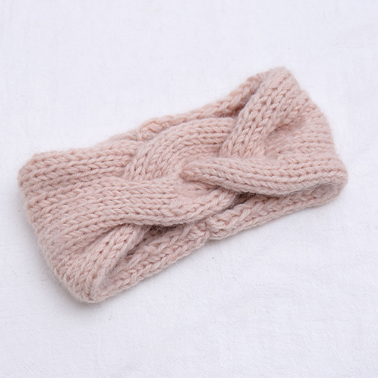 Factory Direct European and American New Knitted Wool Handmade Woven Twist Women's Fashion Hair Band
