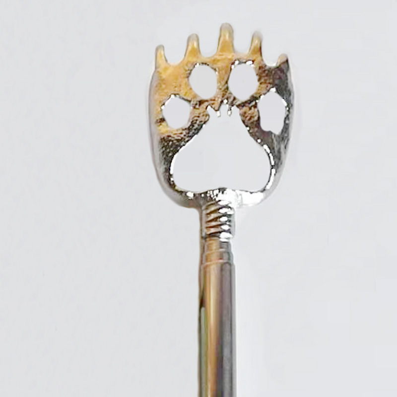 Five Festivals Telescopic Stainless Steel Retractable Scratching Device Bear Claw Don't Ask for Fish for Back Scratcher Years