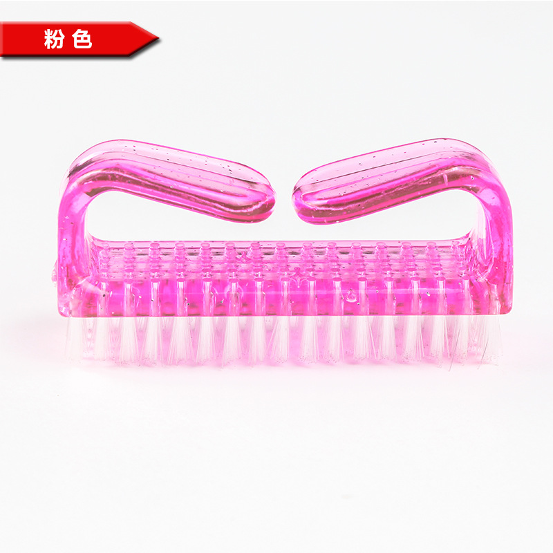 Factory Direct Sales Wholesale Nail Brush Large Horn Brush Translucent Horn Brush Cleaning Dust Plastic Nails Brush