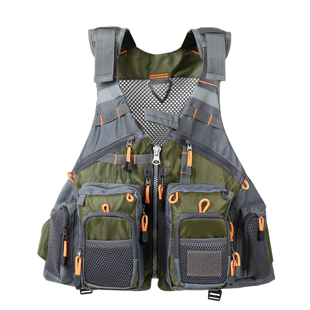 Sea Fishing Outdoor Waistcoat Vest Waistcoat Breathable Multifunctional Multi-Pocket Photography Director Casual Tactics Lure