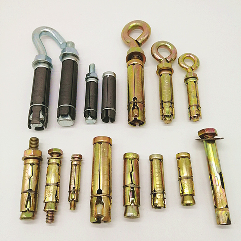 m8m10重型高强度三片式膨胀螺栓 四片膨胀壁虎螺丝 加厚拉爆空管